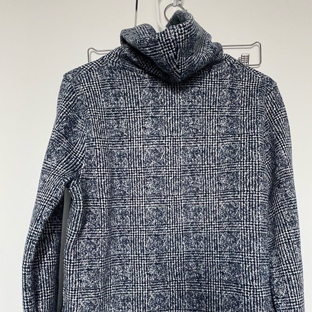 JCrew Herringbone Fleece Funnelneck Pullover